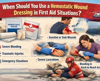 When Should You Use a Hemostatic Wound Dressing in First Aid Situations?